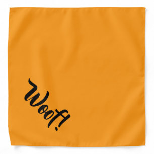 Woof! Golden Yellow Large Pet Bandana