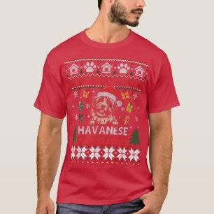 Woof Havanese Christmas Ugly Christmas Sweater Gif