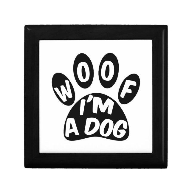 Woof I'm A Dog Jewelry Box (Front)