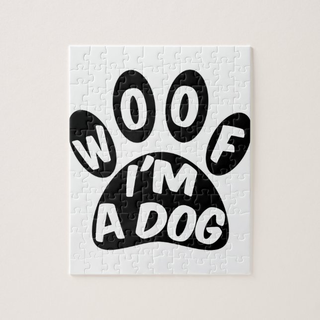 Woof I'm A Dog Jigsaw Puzzle (Vertical)