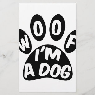 Woof I'm A Dog Stationery