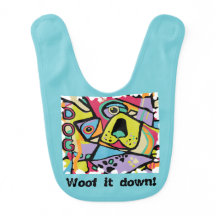 Woof it down! baby bib