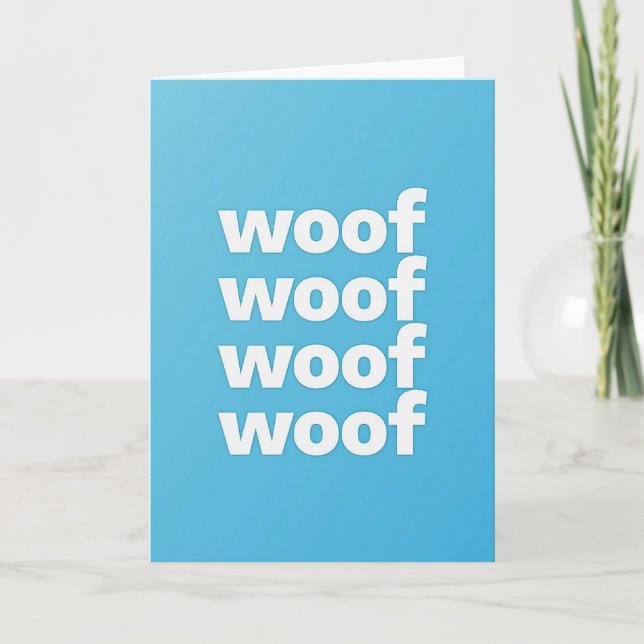 Woof Pattern Fathers Day Card (Front)