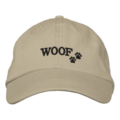 WOOF _ Paw Print Embroidered Hat