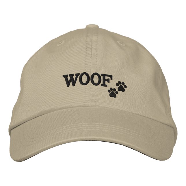 WOOF - Paw Print Embroidered Hat (Front)