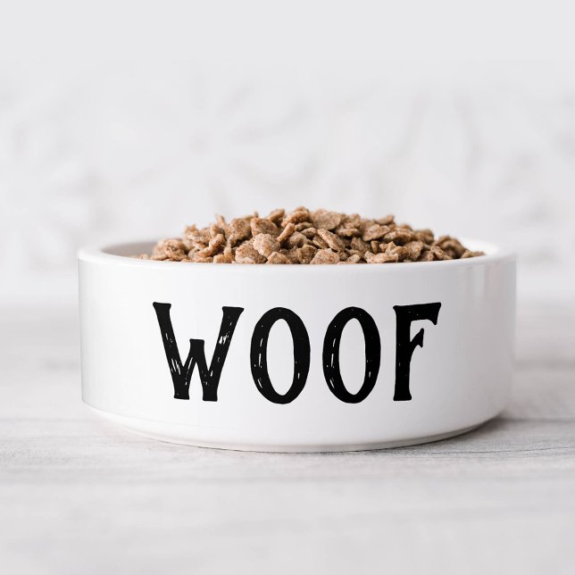 Woof Personalized Large Dog Bowl (Creator Uploaded)
