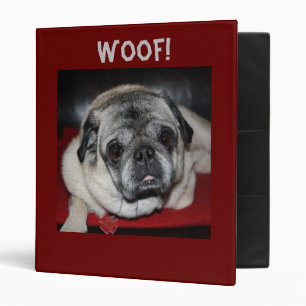 Woof, Pug Avery Binder