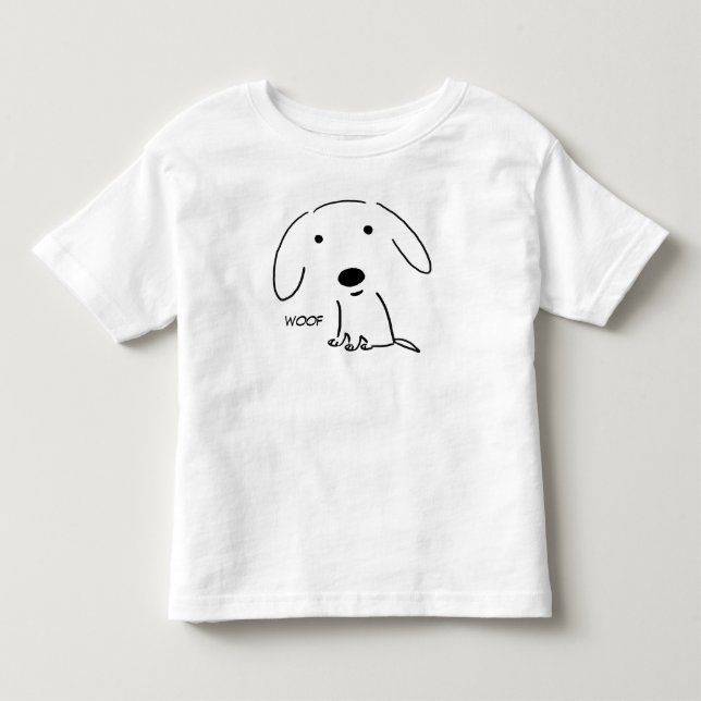 Woof Puppy | Cute Puppy Dog Toddler T-shirt (Front)