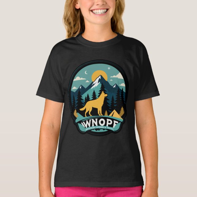 Woof & Wander – Adventure Dog T-Shirt (Front)
