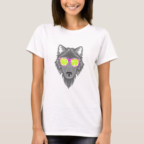 Woof Wolfdog Sunglasses Siberian Husky Dog Breed  T_Shirt