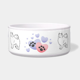 Woof Woof American Eskimo Dog Bowl
