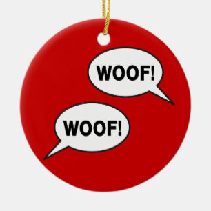 Woof Woof Ceramic Ornament