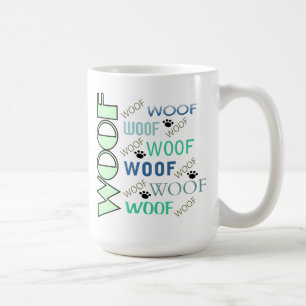 WOOF & WOOF With Paws Coffee Mug