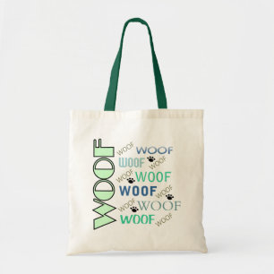 WOOF & WOOF With Paws Tote Bag