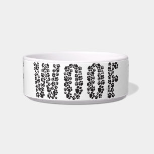 "WOOF WOOF WOOF" means feed me! Medium ceramic Bowl