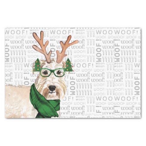 Woof Words and Christmas Wheaten Terrier Lover Tissue Paper