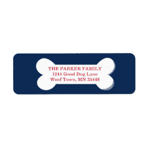 Woof You A Merry Christmas Dog Address Label