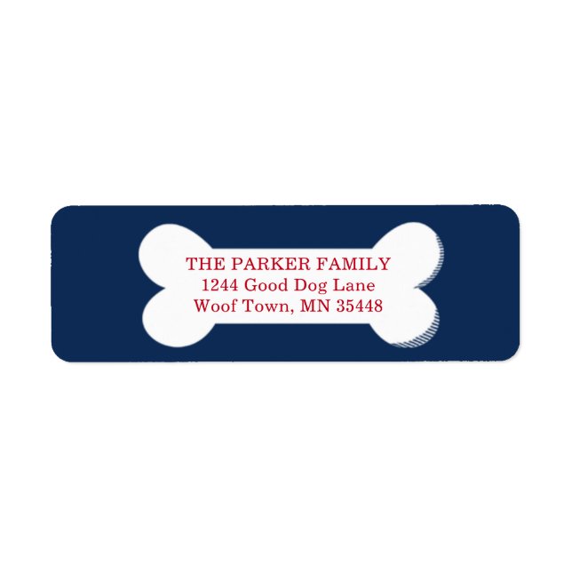 Woof You A Merry Christmas Dog Address Label (Front)