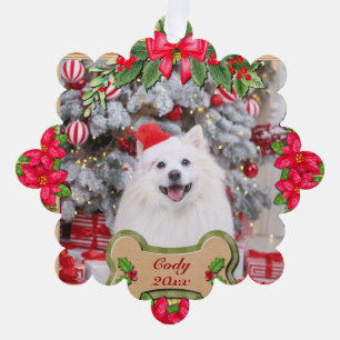 Woof You A Merry Christmas Personalized Dog Gift Ornament Card