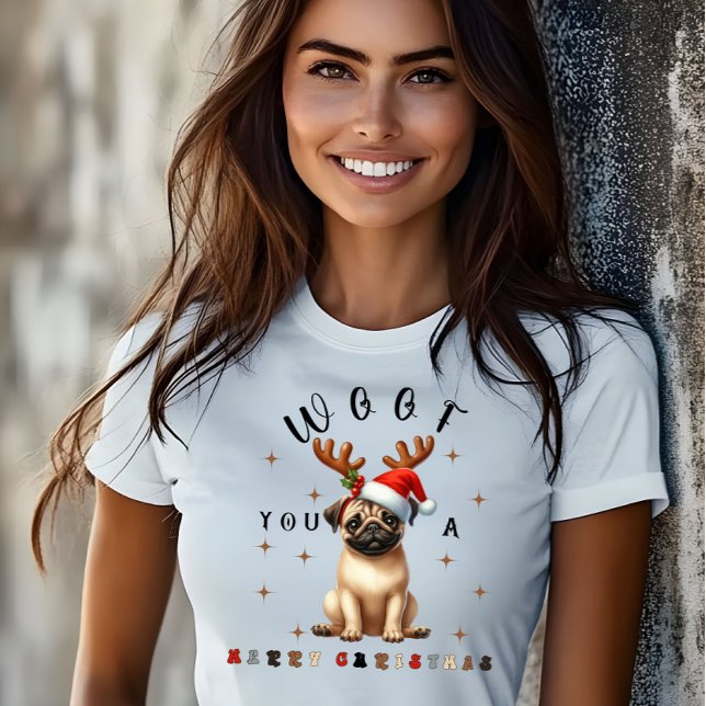 Woof You a Merry Christmas  Tri-Blend Shirt (Creator Uploaded)