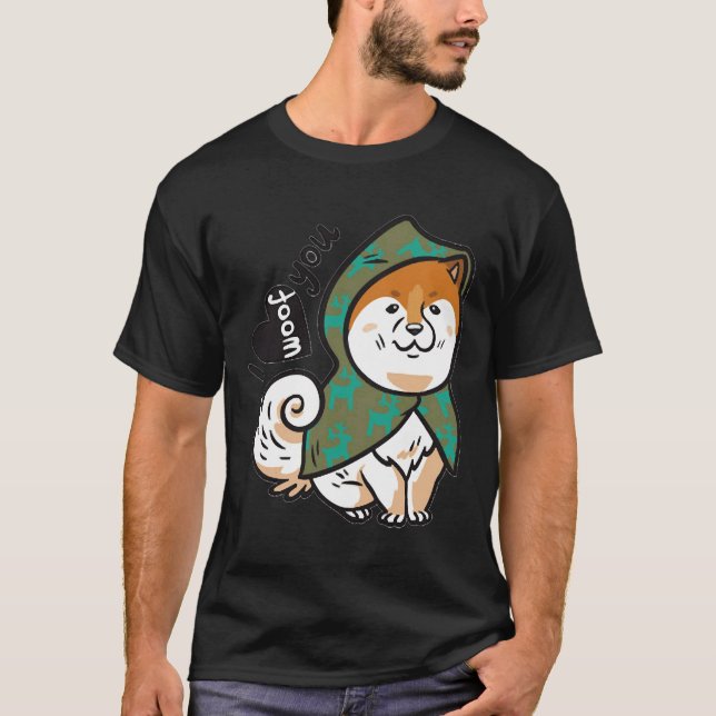 Woof You Yellow Husky Dog  Xoxx T-Shirt (Front)