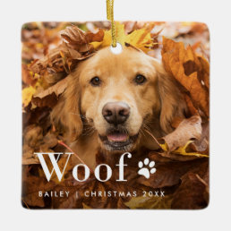 Woof | Your Dog&#39;s Photos and a Paw Print Ceramic Ornament
