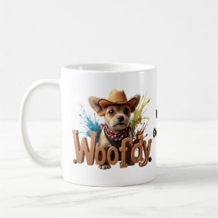Woofdy Funny Western Cowboy Dog in Texas Coffee Mug