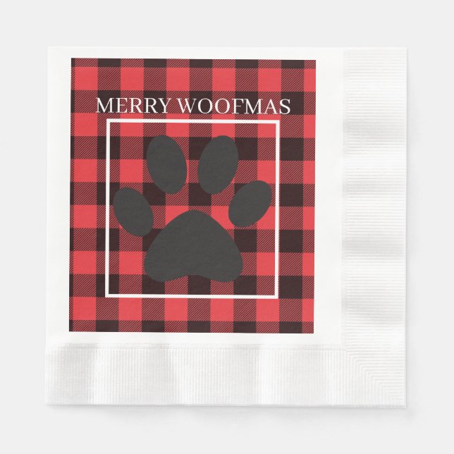 WoofmasThrow Pillow Napkins (Front)