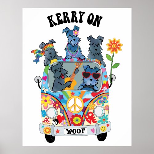 Woofstock Kerry Blue Terrier Poster