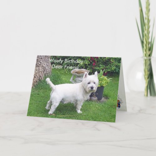 Woofy Birthday to friend Card