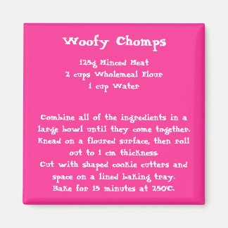 Woofy Chomps Recipe Magnet color