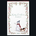 Woofy Christmas Cute Watercolor Naughty Dogs Calendar<br><div class="desc">Cute and adorable Woofy Christmas calendar with each month of the calendar featuring one of our cute and adorable hand-painted watercolor mischievous naughty dogs. The back of the calendar features a red buffalo plaid pattern. This mischievous dog's Christmas calendar is perfect for animal lovers and makes an excellent gift. All...</div>