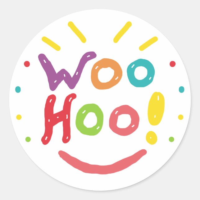 Woohoo! Classic Round Sticker (Front)