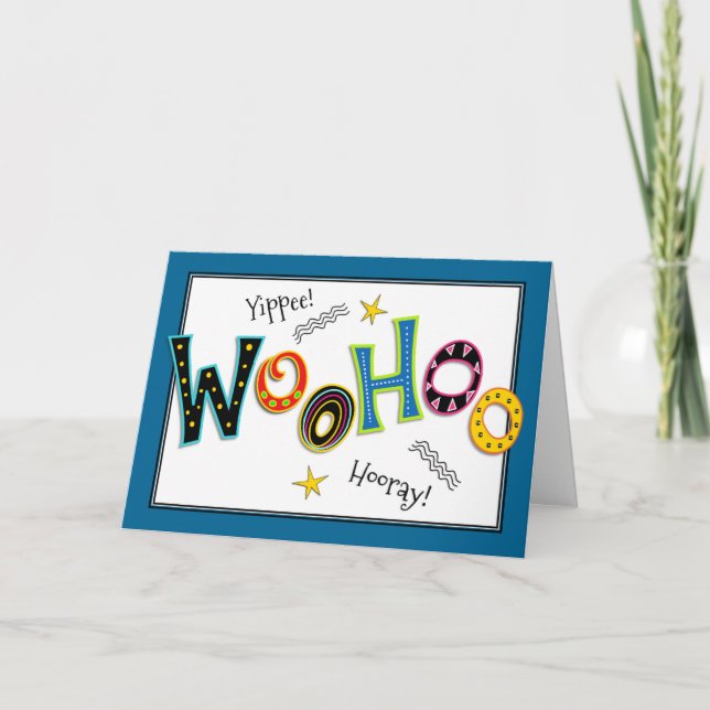 Woohoo Fun Add-any-age Birthday Greeting Card (Front)