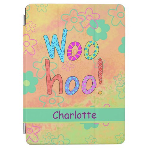 WooHoo Name Personalized Orange Word Text Art iPad Air Cover