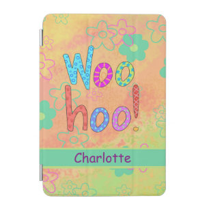 WooHoo Name Personalized Orange Word Text Art iPad Mini Cover