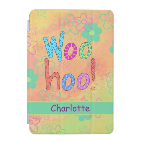 WooHoo Name Personalized Orange Word Text Art iPad Mini Cover