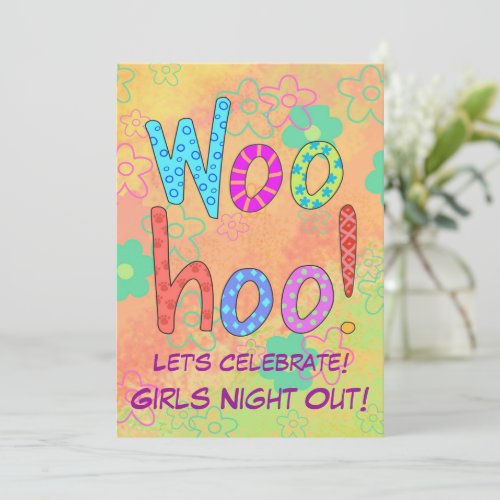 WooHoo Words  Girls Night Out Invitation