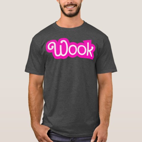 Wook Baby Doll Hot Pink Font T_Shirt