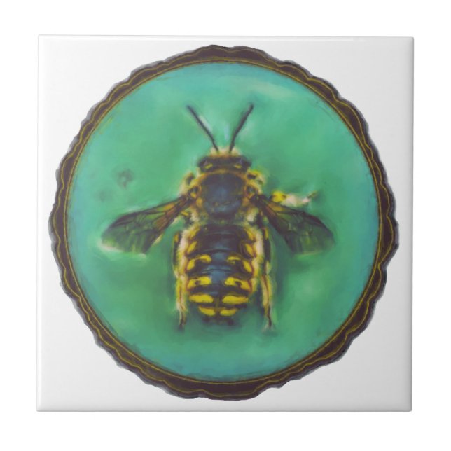 Wool Carder Bee Tile (Front)