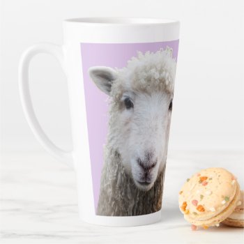 Wool Lovers Friendship Saying Sheep Face Latte Mug by DustyFarmPaper at Zazzle