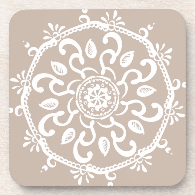 Wool Mandala Beverage Coaster (Front)
