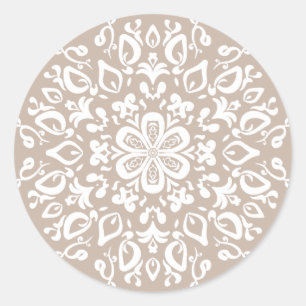 Wool Mandala Classic Round Sticker