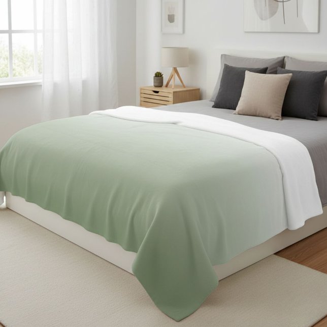 Wool ombre green blanket, Green gradient throw  (Creator Uploaded)