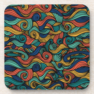 Wool Topped paisley Beverage Coaster