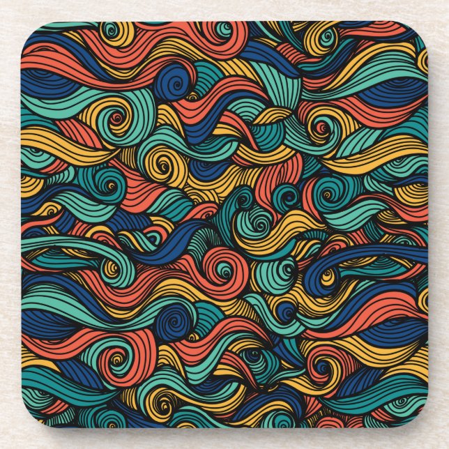 Wool Topped paisley      Beverage Coaster (Front)