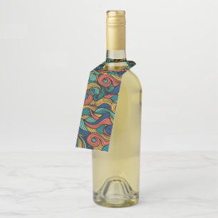 Wool Topped paisley Bottle Hanger Tag
