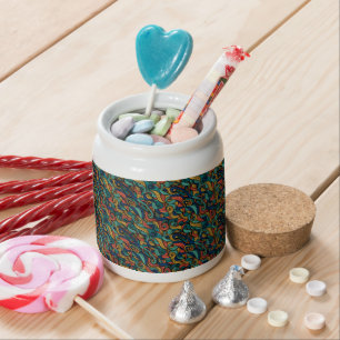 Wool Topped paisley      Candy Jar