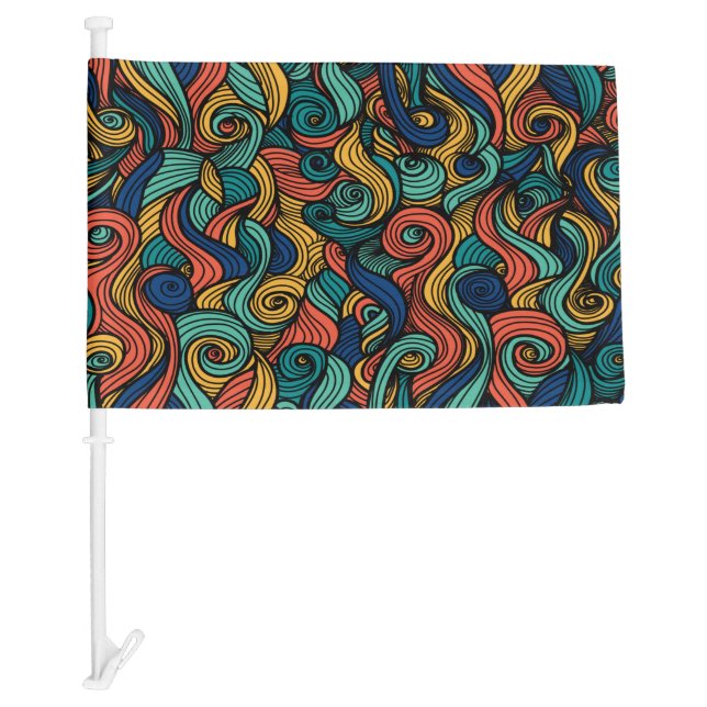 Wool Topped paisley      Car Flag (Front)