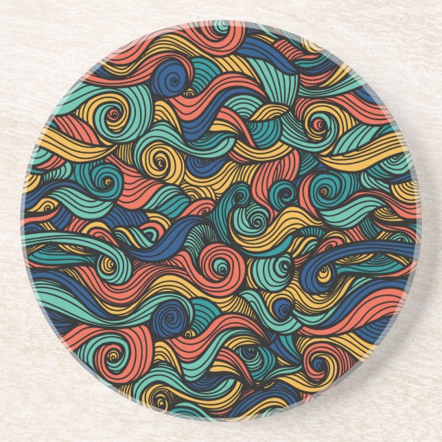 Wool Topped paisley      Coaster (Front)